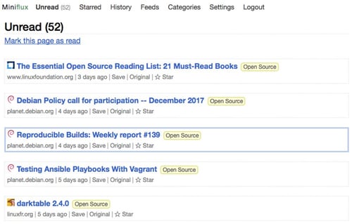 Picking a self-hosted Feed Reader