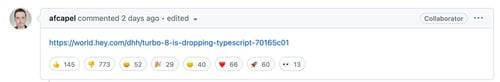 DHH on "Open source hooliganism and the TypeScript meltdown"