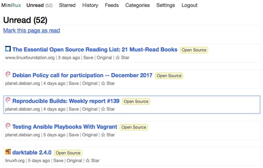 Picking a self-hosted Feed Reader
