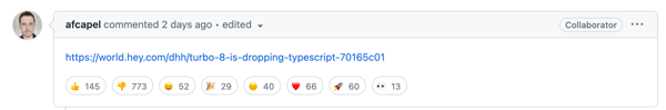 DHH on "Open source hooliganism and the TypeScript meltdown"